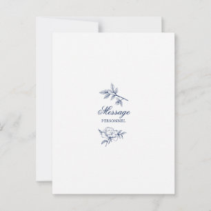 Carte Conseil Branche minimaliste des fleurs de bouquet nuptiale