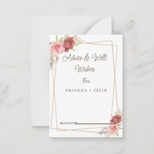 Carte Conseil Calligraphie Mariage well Wings & Advice Card