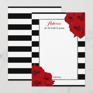 Carte Conseil Chic Moderne Luxe Mariage Collection - Roses rouge