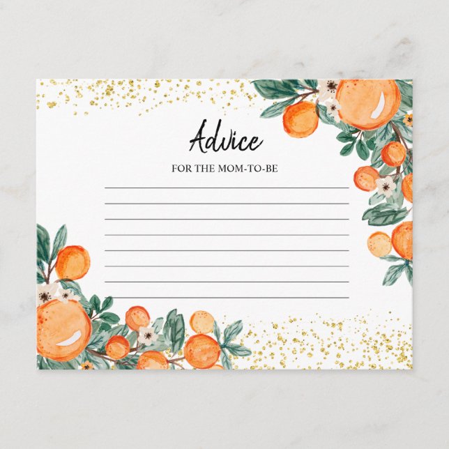 Carte conseil Citrus Summer Orange Green (Devant)