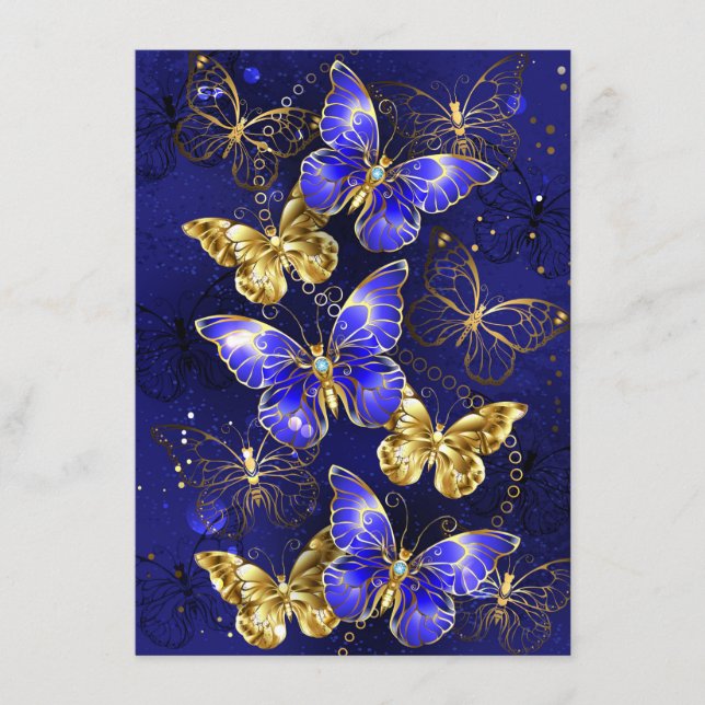 Carte Conseil Composition avec papillons Sapphire (Devant)