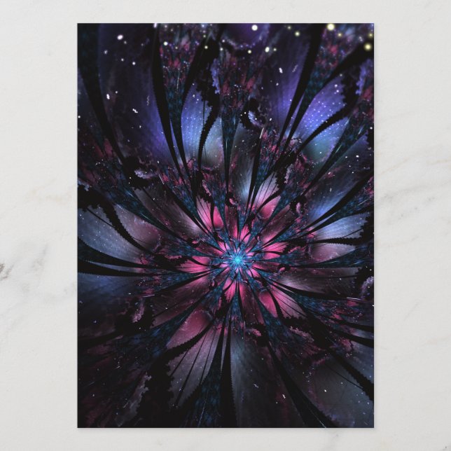 Carte Conseil Conception Abstraite des fleurs fractales. (Devant)