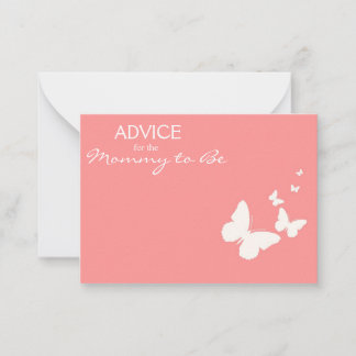 Carte Conseil Conseils aux papillons roses pour la maman à être 