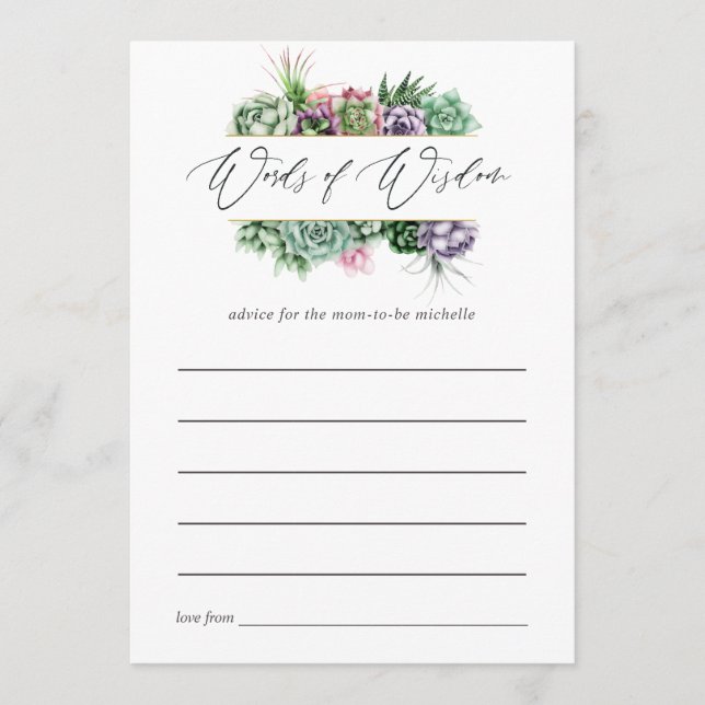 Carte Conseil Conseils de Baby shower géométrique de l'aquarelle (Devant)