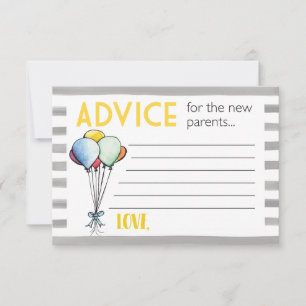 Carte Conseil Conseils de baby shower pour les nouveaux parents