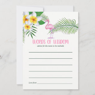 Carte Conseil Conseils de maman pour la Baby Shower aquarelle Fl