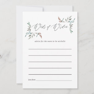 Carte Conseil Conseils de maman pour une baby shower hivernale a