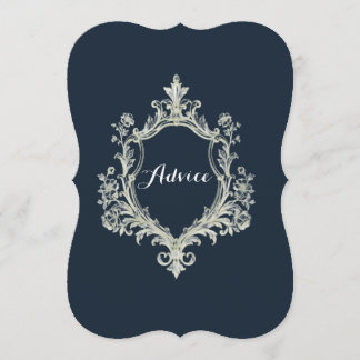 Carte Conseil Conseils de mariage à lettre initiale élégante cou