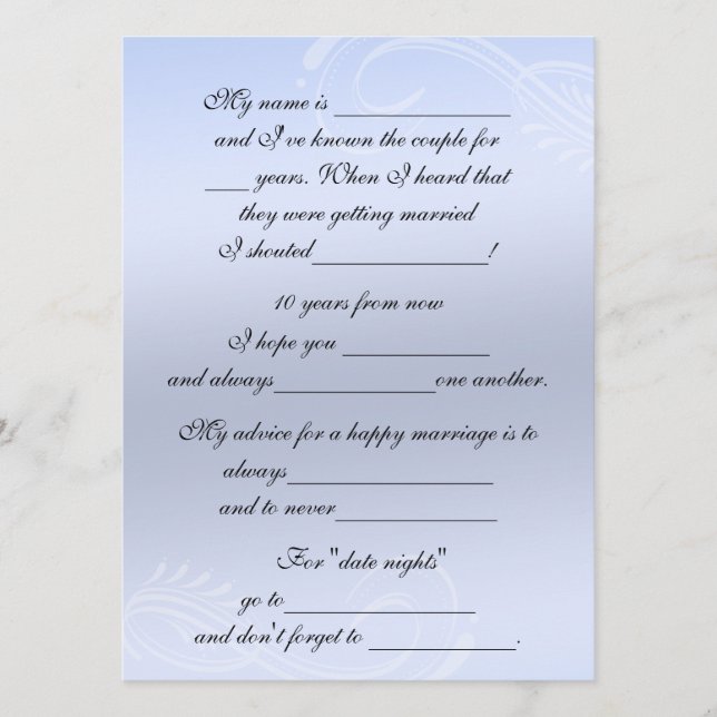 Carte Conseil Conseils de mariage drôles et mignons pour la mari (Devant)