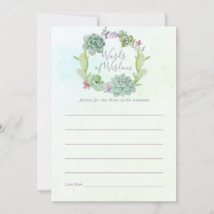 Carte Conseil Conseils pour maman pour Baby Shower sur les succu