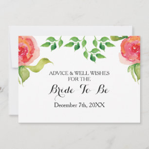 Carte Conseil corail nuptiale de douche Conseils et bien des sou
