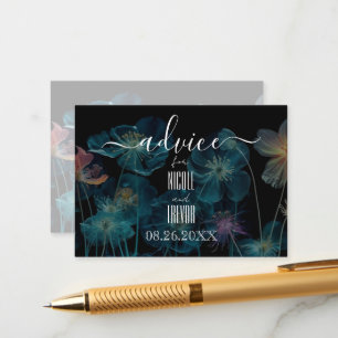 Carte Conseil Créez Vos Fleurs X-Ray Bleues