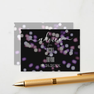 Carte Conseil Créez votre propre Bokeh noir violet