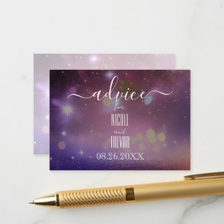 Carte Conseil Créez votre propre Bokeh Purple Lights