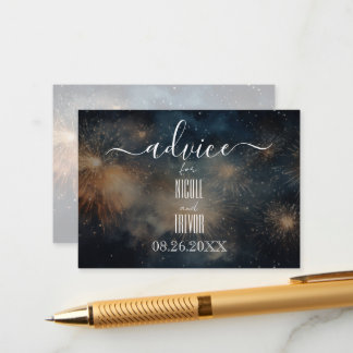 Carte Conseil Créez votre propre feu d'artifice bleu jaune