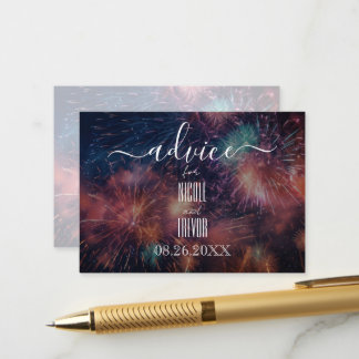 Carte Conseil Créez votre propre feu d'artifice rose bleu rouge