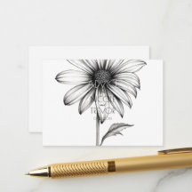 Créez votre propre - Fleur marguerite noire et bla