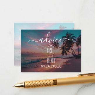 Carte Conseil Créez votre propre plage tropicale de coucher de s