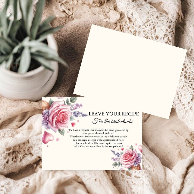 Carte Conseil Crème glacée Recette de demande pour la mariée (Créateur téléchargé)