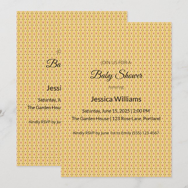 Carte Conseil Cute Boho Baby shower Sexe Neutre, Personnalisable (Devant / Derrière)