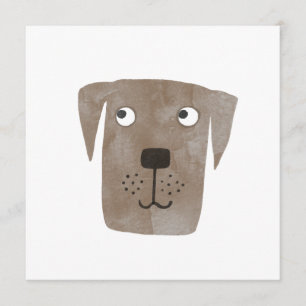Carte Conseil Cute Chocolate Labrador Retriever Chien Anniversai