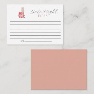 Carte Conseil Date Idées de nuit Fête des mariées Pétales et Pro