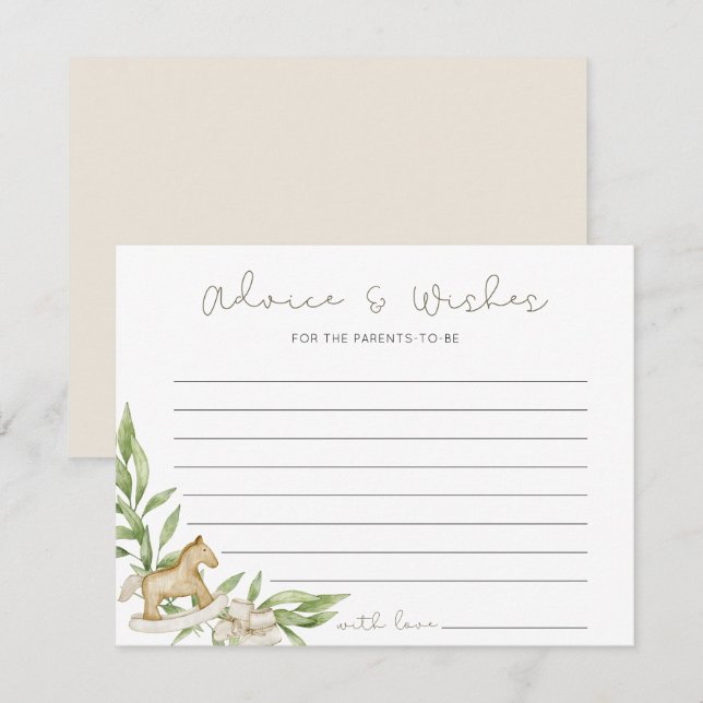 Carte Conseil Des conseils rustiques neutres pour les femmes sou (Devant / Derrière)