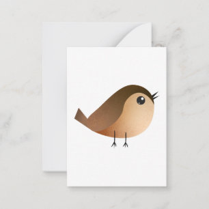 Carte Conseil Dessin d'Oiseau de Bruant