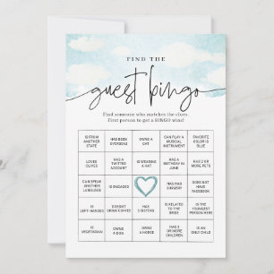 Carte Conseil Dreamy Cloud neuf Trouvez l'invité Bingo Game Card