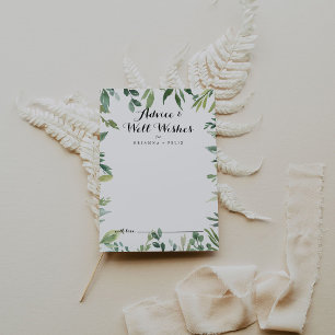 Carte Conseil Elégant Mariage de feuillage vert Tropical