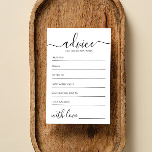 Carte Conseil Élégante calligraphie Mariage classique