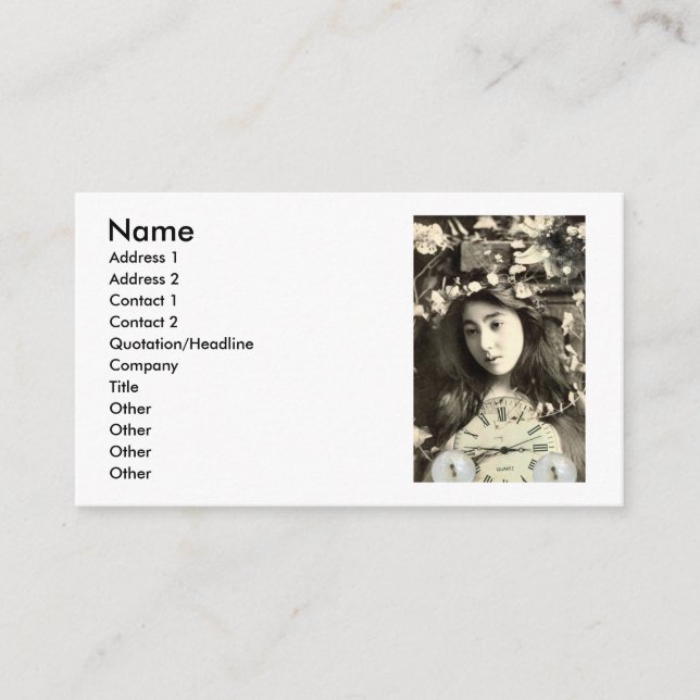 Carte Conseil Elle Souhaite Avoir Du Temps (Devant)