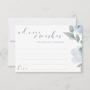 Carte Conseil Fête de mariage de mariage poussiéreux bleu gris a