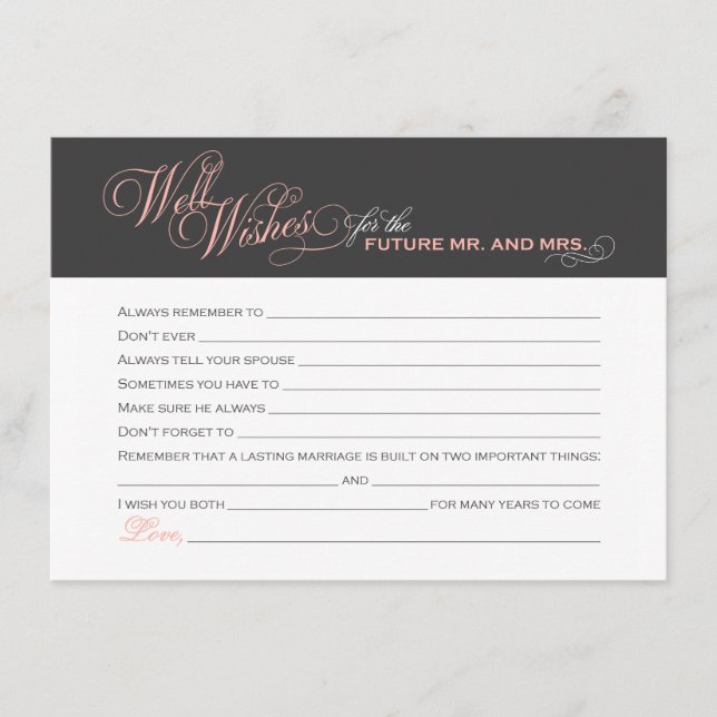 Carte Conseil Fête des mariées rose vif - Bonne volonté (Devant)