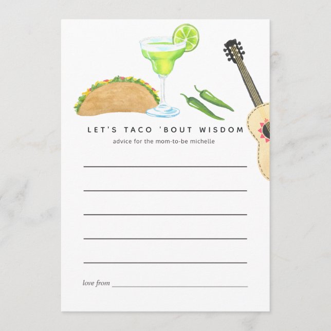 Carte Conseil Fiesta Taco mexicaine : l'amour (Devant)