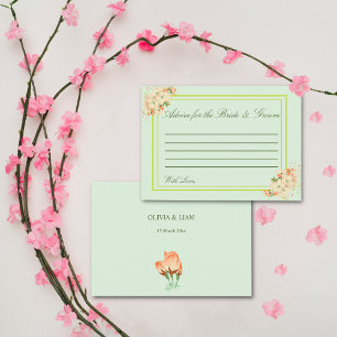 Carte Conseil Fleurs de cerisiers roses, Mariage