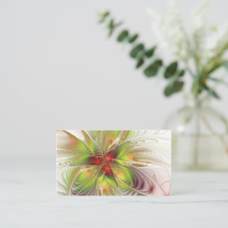 Carte Conseil Fleurs de fantaisie fractale douces et tendres
