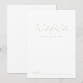 Carte Conseil Gold Classy Chic Mariage Paroles de sagesse