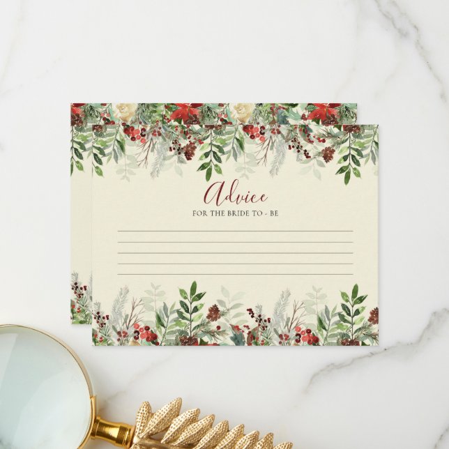 Carte conseil hiver | Berries Botanical Game Card (Devant/Arrière en situation)