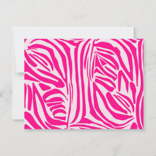 Carte Conseil Impression zèbre rose