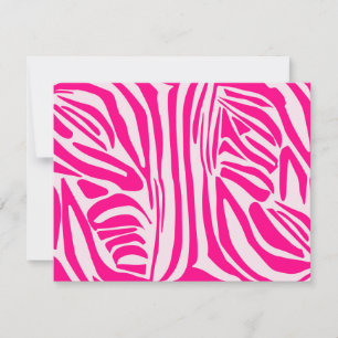 Carte Conseil Impression zèbre rose