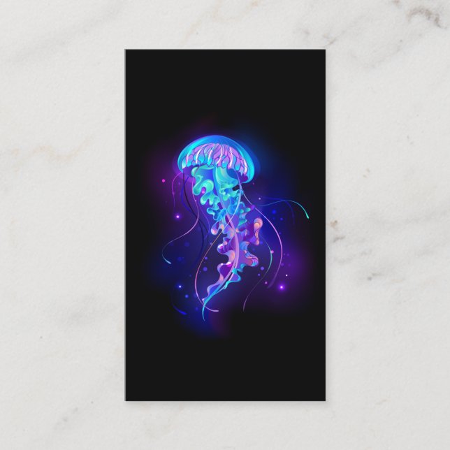 Carte Conseil Jellyfish éclatante couleur (Devant)