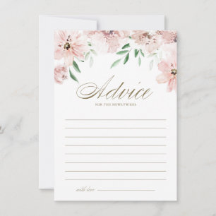 Carte Conseil Joli Mauve rose Aquarelle Mariage