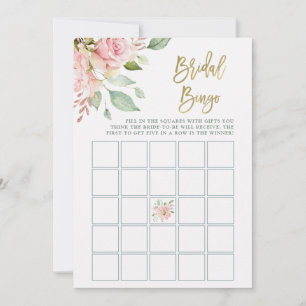 Carte Conseil Jolie rose Roses   Fête des mariées Bingo Game Car