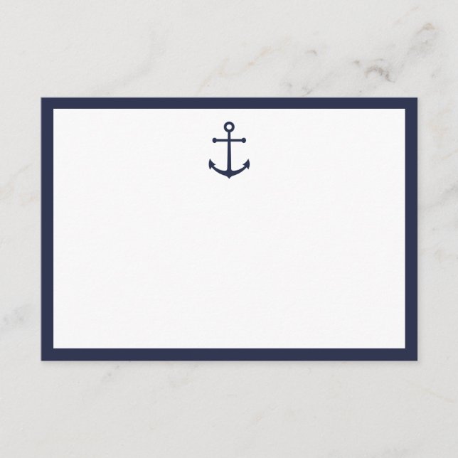 Carte Conseil Mariage Ancre bleu marine (Devant)