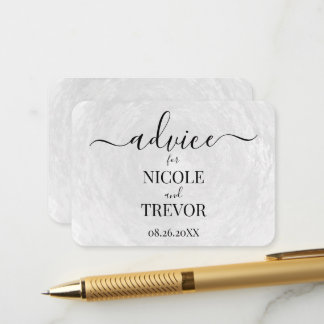 Carte Conseil Mariage avec texture grise personnalisée