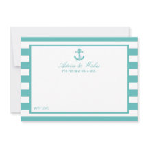 Mariage d'Ancre de bande turquoise marine
