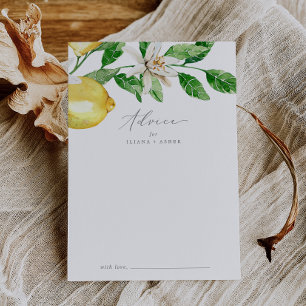 Carte Conseil Mariage de jardin de citron moderne