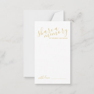 Carte Conseil mariage de script Gold Modern
