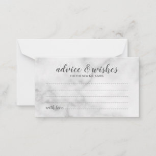 Carte Conseil Mariage en marbre élégant et élégant Conseils et s